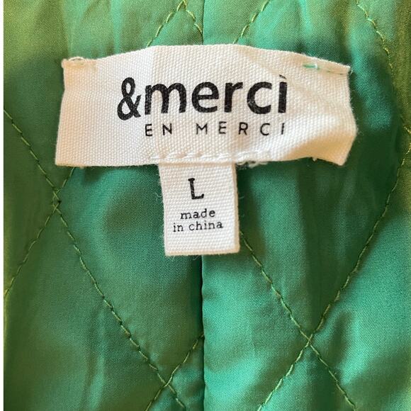 &Merci Plaid Knit Coat Collar Notched Lapel Sz L Lined Pockets Preppy Academia - Picture 2 of 11